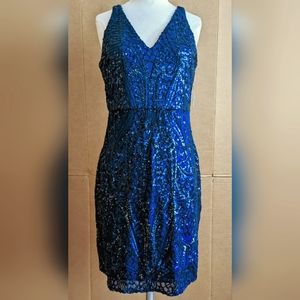 NW NIGHTWAY Short Sleeveless Sequined Dress Size